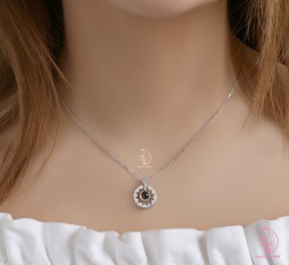 💍گردنبند جواهری طرح قلب با آویز تلسکوپی 