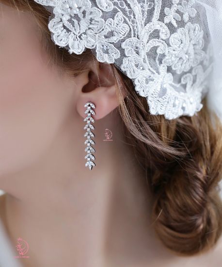 💍گوشواره جواهری ؛ نقره عیار ۹۲۵ (E_5000)