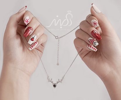 ‌‌💍گردنبند جواهری طرح گوزن با آویز تلسکوپی 