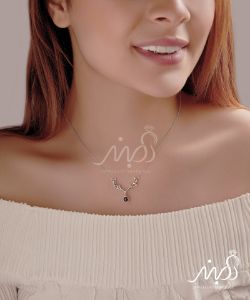 ‌‌💍گردنبند جواهری طرح گوزن با آویز تلسکوپی متحرك 