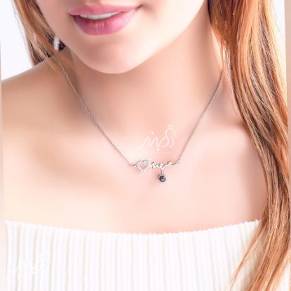 ‌‌💍گردنبند جواهری طرح love با آویز تلسکوپی 