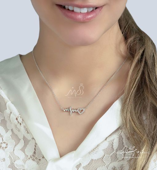 💍گردنبند ضربان قلب  ؛ با طراحی زیبا  نقره عیار 925 (G_3066)