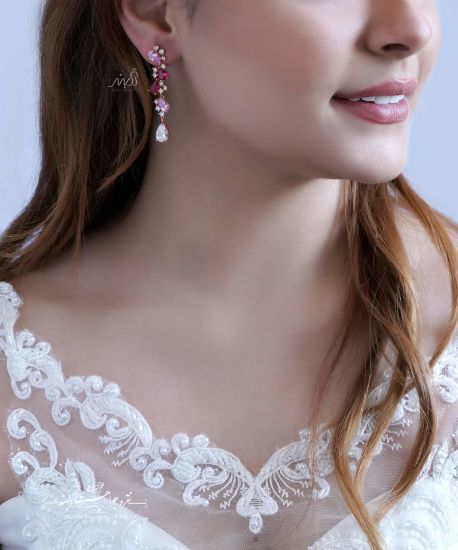 💍نیم ست جواهری لوكس رزگلد؛ نقره عیار ۹۲۵(N_4131)