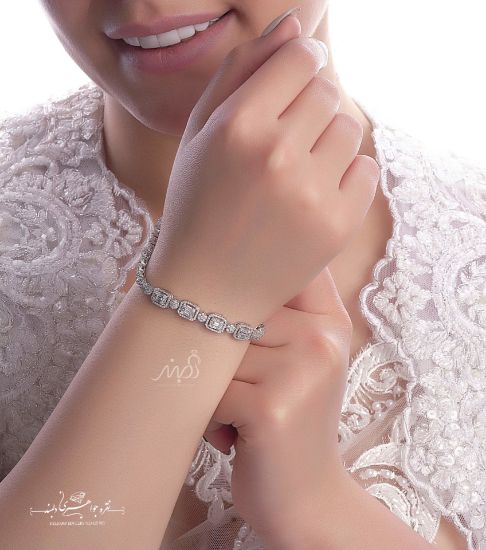 💍دستبند جواهری لوکس نقره عیار 925 با قفل جواهری(D_7032)