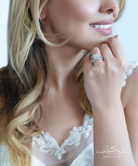‌‌💍 حلقه و پشت حلقه جواهری نگین کوسنی ( Cushion_cut) ؛ با طراحی Verragio نقره عیار 925(P_2039)