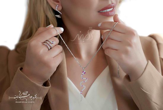 💍انگشتر جواهری مار؛ خاص و زیبا نقره عیار 925(R_1124)	