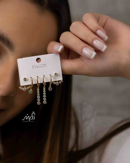 💍گوشواره فانتزي نگين دار ،جذاب و زیبا(be5015)‌‌‌‌