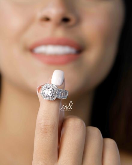 💍انگشتر جواهری بسیار خاص و زیبا؛ نقره عیار ۹۲۵(R_1141)