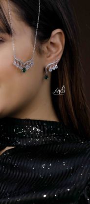 💍نیم ست جواهری خاص و زیبا ، نقره عیار ۹۲۵(N_4171)