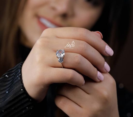💍انگشتر جواهری خاص و زیبا؛ نقره عیار 925(R_1140)