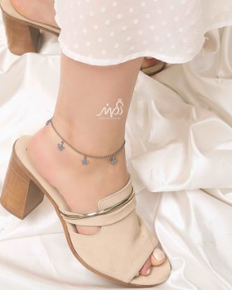 💍 پابند آويز دار خاص ؛ با طراحی زیبا نقره عیار ۹۲۵ (F_8015)