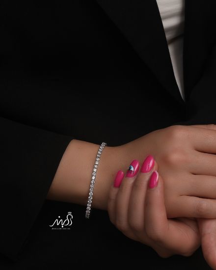 تصویر  💍دستبند جواهری ;خاص و زیبا ، نقره عیار 925 (D_7104)