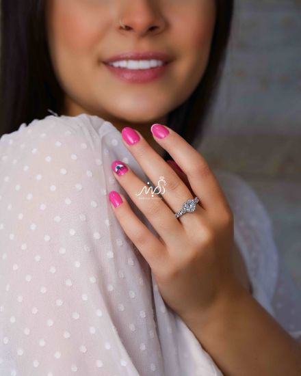 💍انگشتر جواهری قلب خاص و زیبا؛ نقره عیار 925(R_1156)	