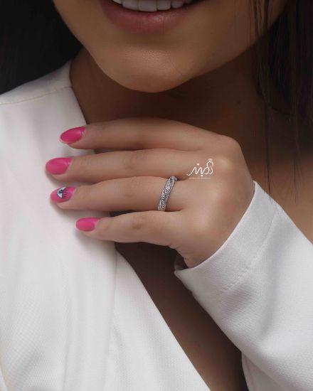 💍انگشتر جواهری  خاص و زیبا؛ نقره عیار 925(R_1178)