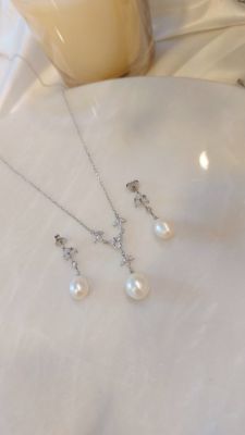 تصویر  💍نیم ست لاکچری با مرواريد  خاص و زیبا ، نقره عیار ۹۲۵(N_4301)