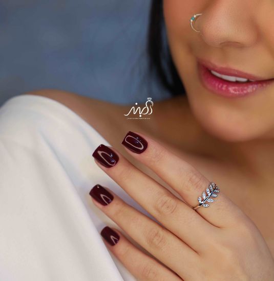 💍انگشتر طرح جواهر برگ زیتون ؛ با طراحی زیبا و ظریف نقره عیار ۹۲۵ با روکش طلا سفید‌‌‌‌‌‌‌ ‌‌(فری سایز)	
