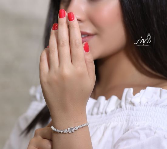 💍دستبند جواهری خاص و زیبا ، نقره عیار 925 (D_7122)	