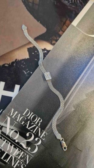 💍دستبند جواهری خاص و زیبا ، نقره عیار 925 (D_7133)	
