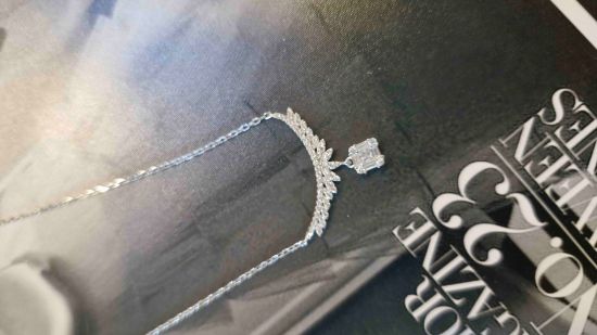 💍گردنبند جواهري آويزدار خاص و زیبا ، نقره عیار 925 (G_3220)‌‌‌‌‌‌	