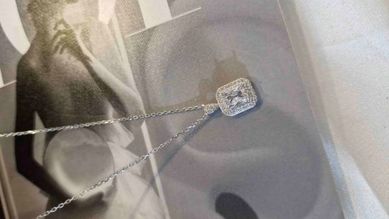 💍گردنبند جواهري امرالد خاص و زیبا ، نقره عیار 925 (G_3226)‌‌‌‌‌‌	