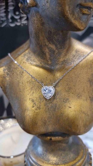 💍گردنبند جواهري قلب خاص و زیبا ، نقره عیار 925 (G_3234)‌‌‌‌‌‌	