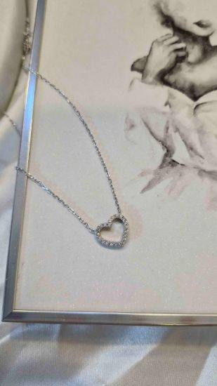 💍گردنبند جواهري قلب خاص و زیبا ، نقره عیار 925 (G_3238)‌‌‌‌‌‌	