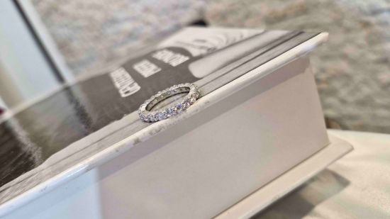 💍انگشتر دورنگين جواهري خاص و زیبا؛ نقره عیار 925(R_1214)	