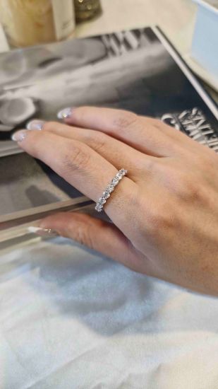 💍انگشتر دورنگين جواهري خاص و زیبا؛ نقره عیار 925(R_1214)	
