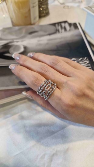 💍انگشتر لوکس جواهري خاص و زیبا؛ نقره عیار 925(R_1216)	