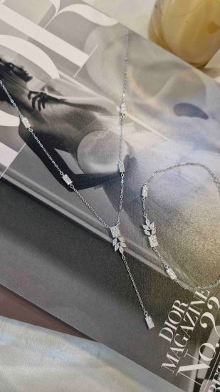💍نیم ست خاص و زيبا نقره عیار 925 (گردنبند و دستبند )(N_4348)‌‌‌‌‌‌ ‌	