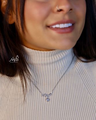 💍گردنبند جواهري قلب و بی نهایت خاص و زیبا ، نقره عیار ۹۲۵ (G_3236)‌‌‌‌‌‌	