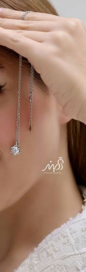 💍گردنبند تک نگین خاص و زیبا  نقره عیار 925 (G_3100)
