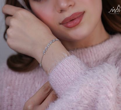 💍دستبند جواهری خاص و زیبا ، نقره عیار 925 (D_7167)	