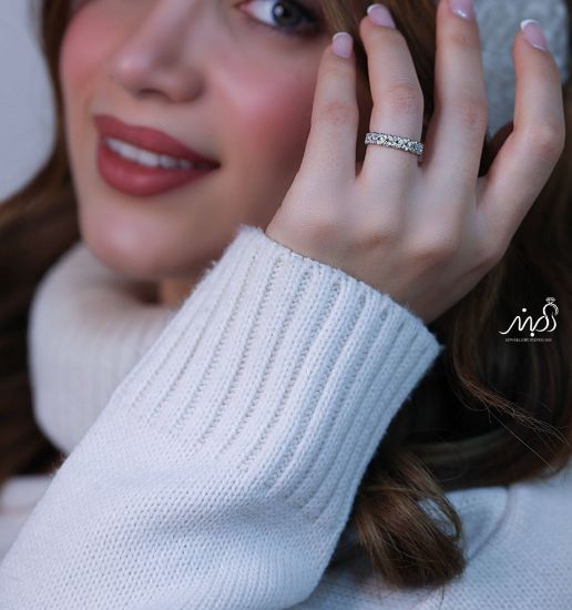 💍انگشتر جواهري خاص و زیبا؛ نقره عیار 925(R_1220)	