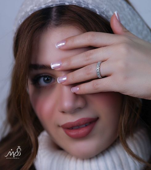 💍انگشتر جواهري خاص و زیبا؛ نقره عیار 925(R_1220)	