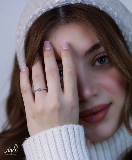 💍انگشتر جواهري ظریف خاص و زیبا؛ نقره عیار 925(R_1222)