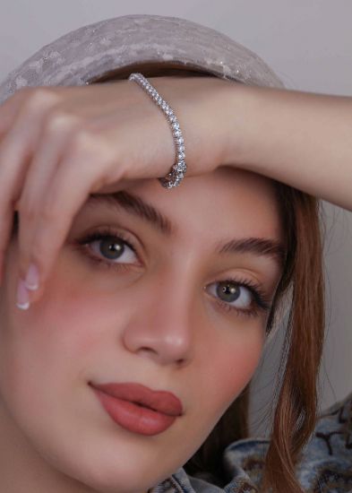 💍دستبند جواهری تنیسی 3m خاص و زیبا ، نقره عیار 925 (D_7156)	