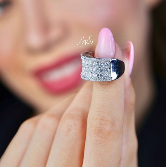 💍انگشتر جواهري لاکچری خاص و زیبا؛ نقره عیار 925(R_1242)	