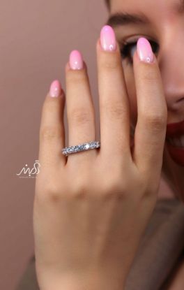 💍انگشتر جواهري تنیسی خاص و زیبا؛ نقره عیار ۹۲۵(R_1263)	