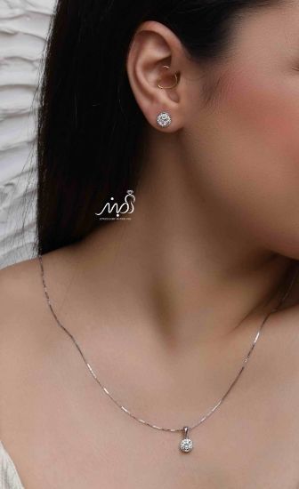 💍نیم ست خاص و زیبا(آويز ، گوشواره ) ، نقره عیار ۹۲۵(N_4295)