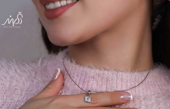 💍نیم ست جواهری(آويز و گوشواره) خاص و زیبا ، نقره عیار ۹۲۵( N_4358)