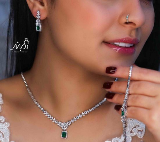 💍سرويس جواهری خاص و زيبا (گردنبند ، گوشواره ، دستبند) (S_6032)‌‌‌‌‌‌ ‌