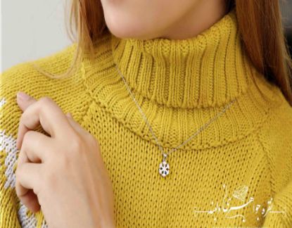 	💍گردنبند طرح جواهر دونه برف ؛ با طراحی زیبا و ظریف نقره عیار ۹۲۵(G_3123)