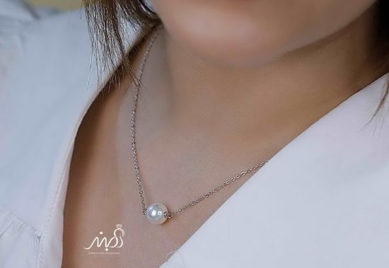 	💍گردنبند طرح جواهر دونه برف ؛ با طراحی زیبا و ظریف نقره عیار ۹۲۵(G_3123)