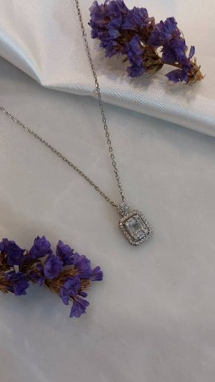💍گردنبند جواهري امرالد خاص و زیبا ، نقره عیار ۹۲۵ (G_3206)‌‌‌‌‌‌