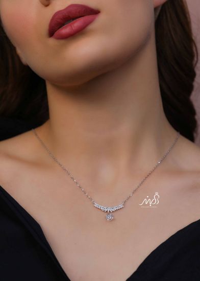 💍گردنبند جواهری آويز دار خاص و زیبا ، نقره عیار ۹۲۵ (G_3292)‌‌‌‌‌‌