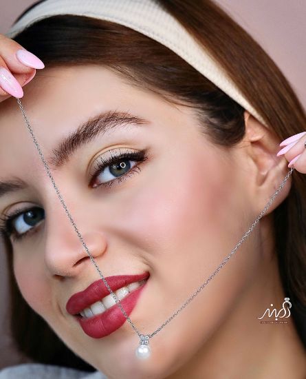 💍گردنبند جواهری مرواريددار ، خاص و زیبا ، نقره عیار ۹۲۵ (G_3278)‌‌‌‌‌‌