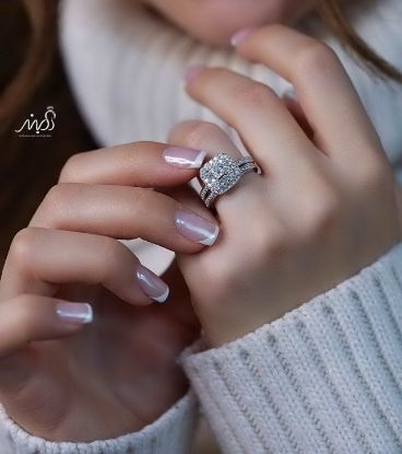 💍حلقه و پشت حلقه جواهری ، خاص و زیبا نقره عیار ۹۲۵(P_2046)