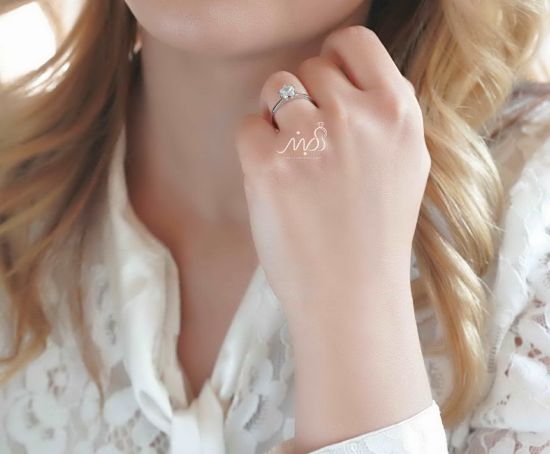 💍انگشتر جواهری تک سولیتر ؛ نقره عیار ۹۲۵(R_1108)
