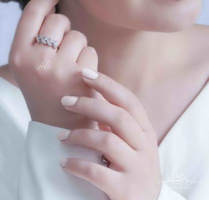 💍انگشتر طرح جواهری برگ نقره عیار ۹۲۵ ‌‌‌‌‌‌‌(R_1117)